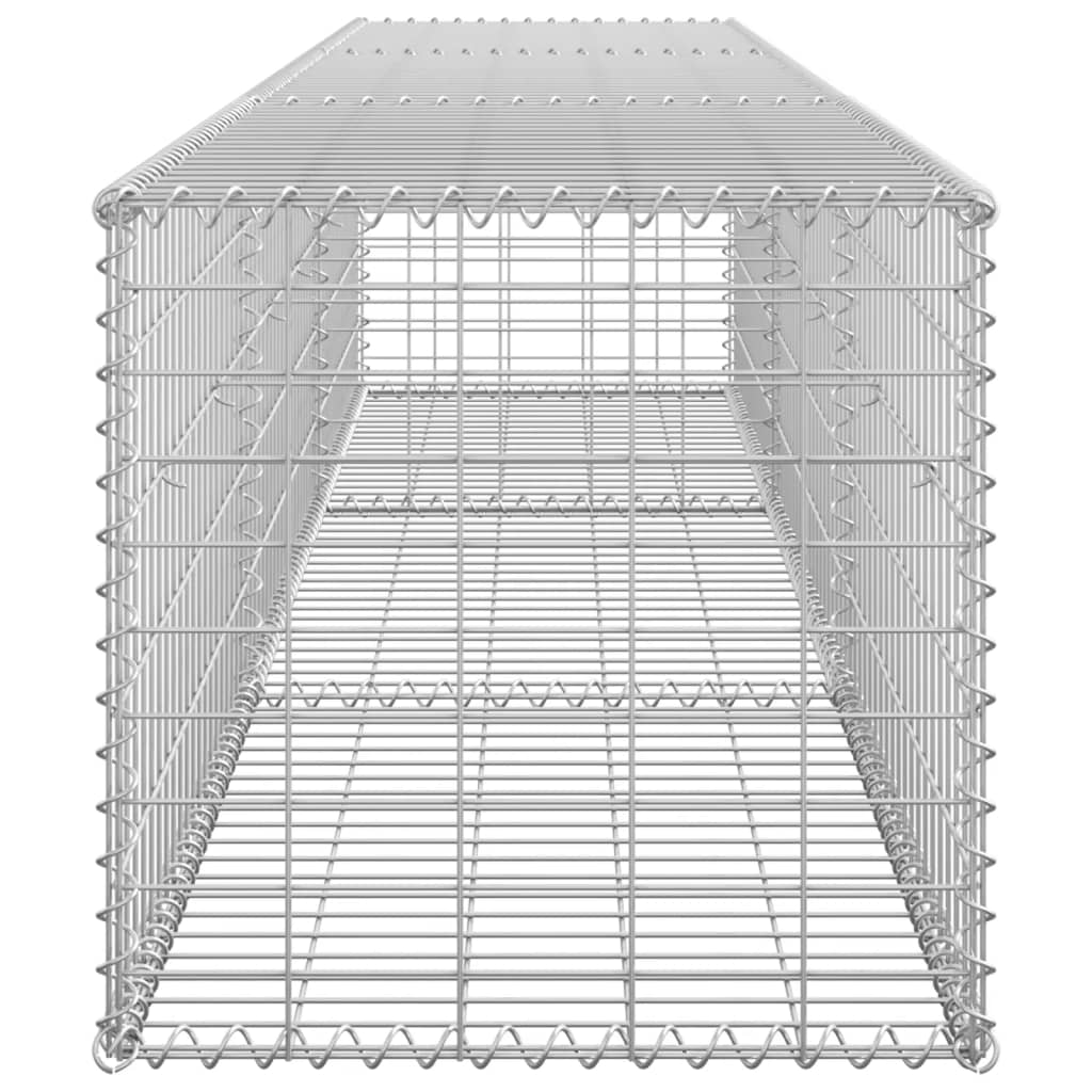 Schanskorfmuur met deksels 300x50x50 cm gegalvaniseerd staal 300 x 50 x 50 cm