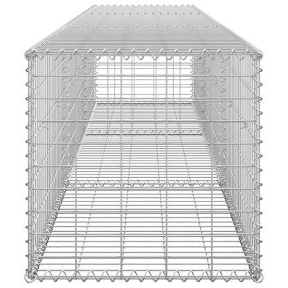 Schanskorfmuur met deksels 300x50x50 cm gegalvaniseerd staal 300 x 50 x 50 cm