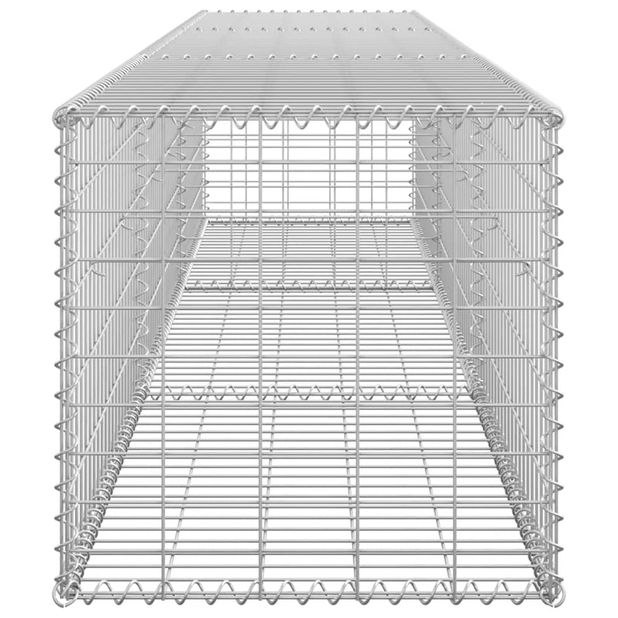 Schanskorfmuur met deksels 300x50x50 cm gegalvaniseerd staal 300 x 50 x 50 cm