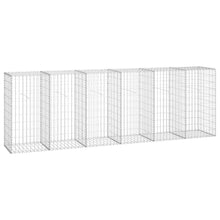 Schanskorfmuur met deksels 300x50x100 cm gegalvaniseerd staal 300 x 50 x 100 cm