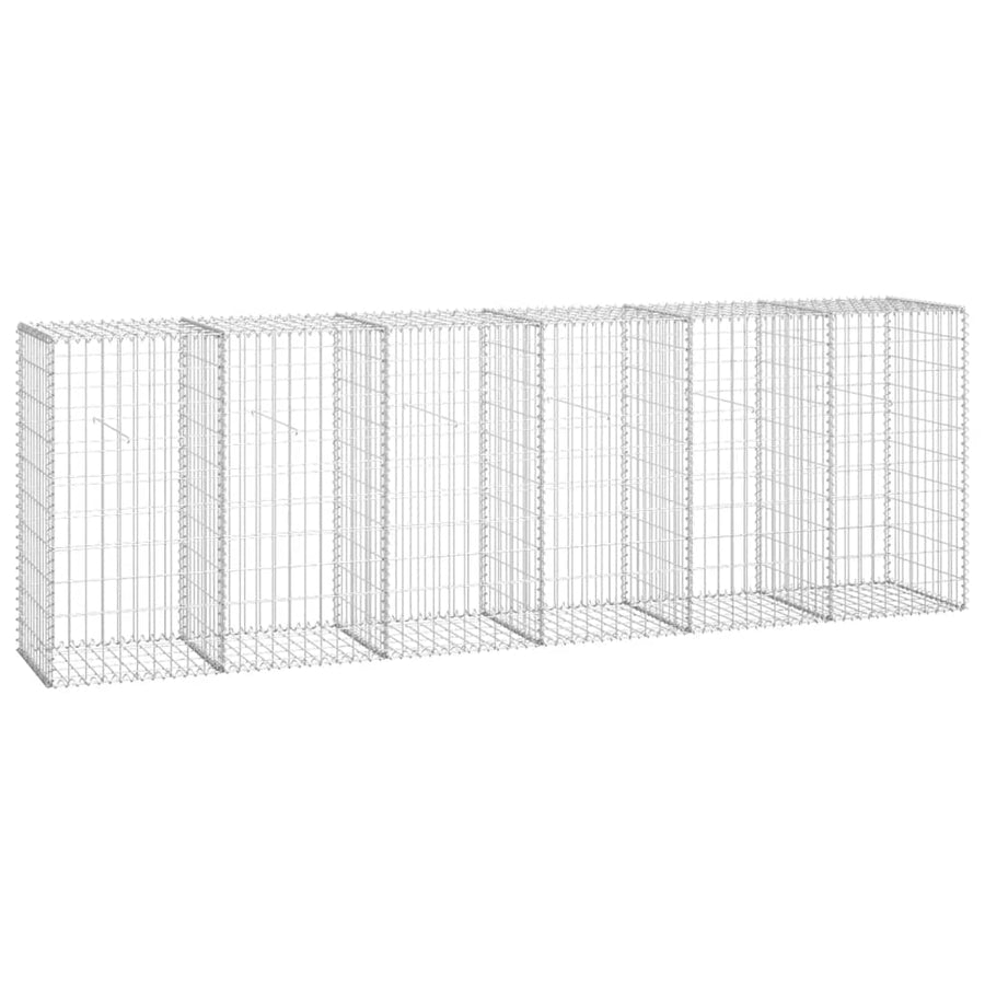 Schanskorfmuur met deksels 300x50x100 cm gegalvaniseerd staal 300 x 50 x 100 cm