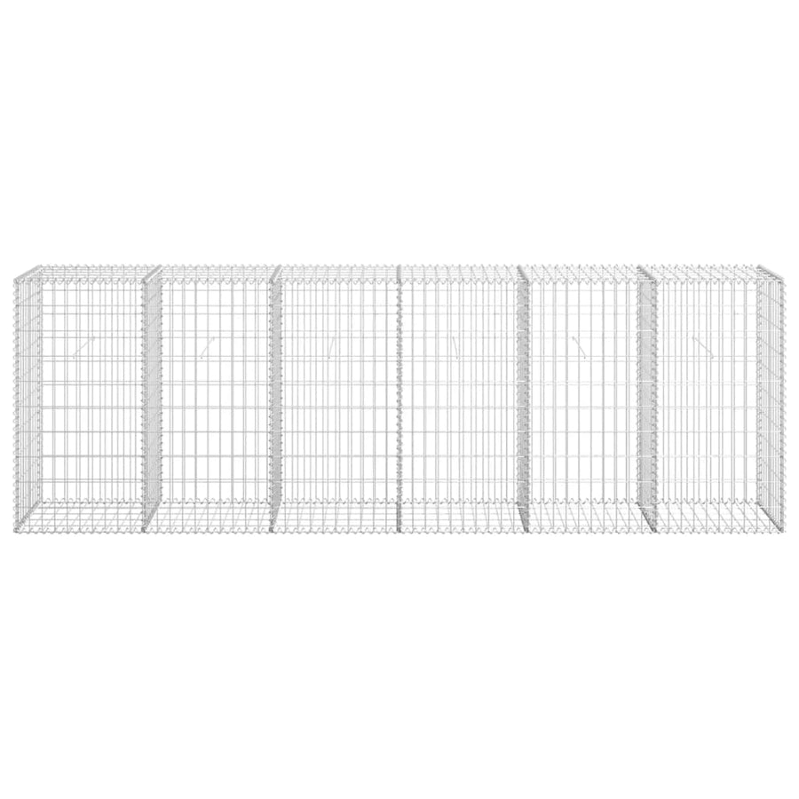 Schanskorfmuur met deksels 300x50x100 cm gegalvaniseerd staal 300 x 50 x 100 cm