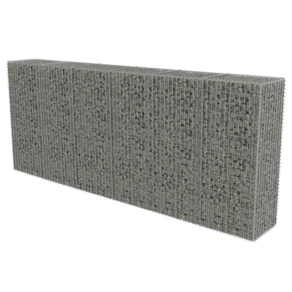 Schanskorfmuur met deksels 300x50x150 cm gegalvaniseerd staal 300 x 50 x 150 cm
