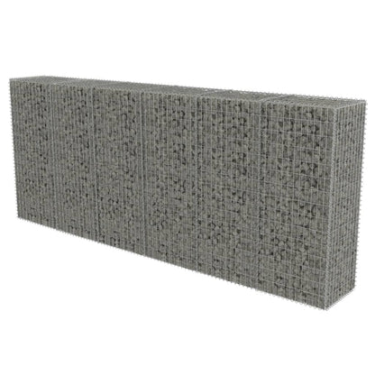 Schanskorfmuur met deksels 300x50x150 cm gegalvaniseerd staal 300 x 50 x 150 cm