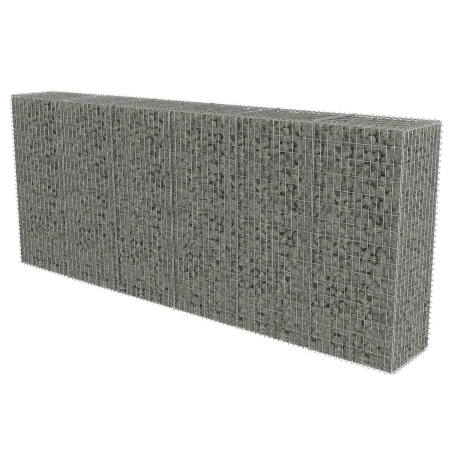 Schanskorfmuur met deksels 300x50x150 cm gegalvaniseerd staal 300 x 50 x 150 cm