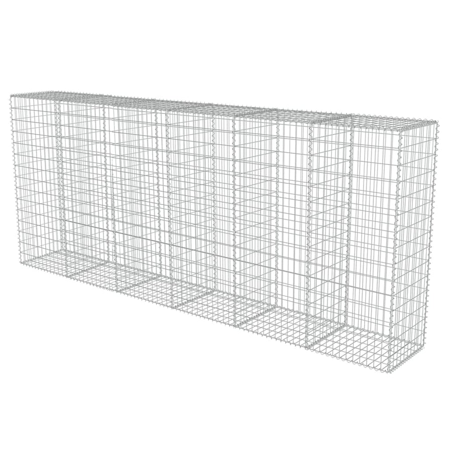 Schanskorfmuur met deksels 300x50x150 cm gegalvaniseerd staal 300 x 50 x 150 cm