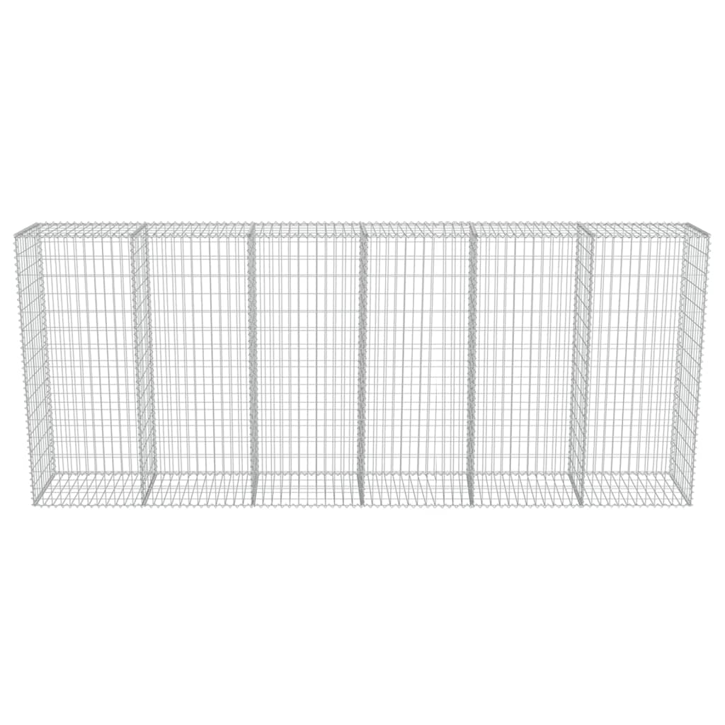 Schanskorfmuur met deksels 300x50x150 cm gegalvaniseerd staal 300 x 50 x 150 cm
