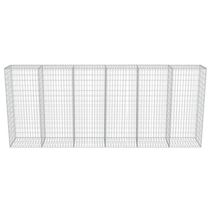 Schanskorfmuur met deksels 300x50x150 cm gegalvaniseerd staal 300 x 50 x 150 cm