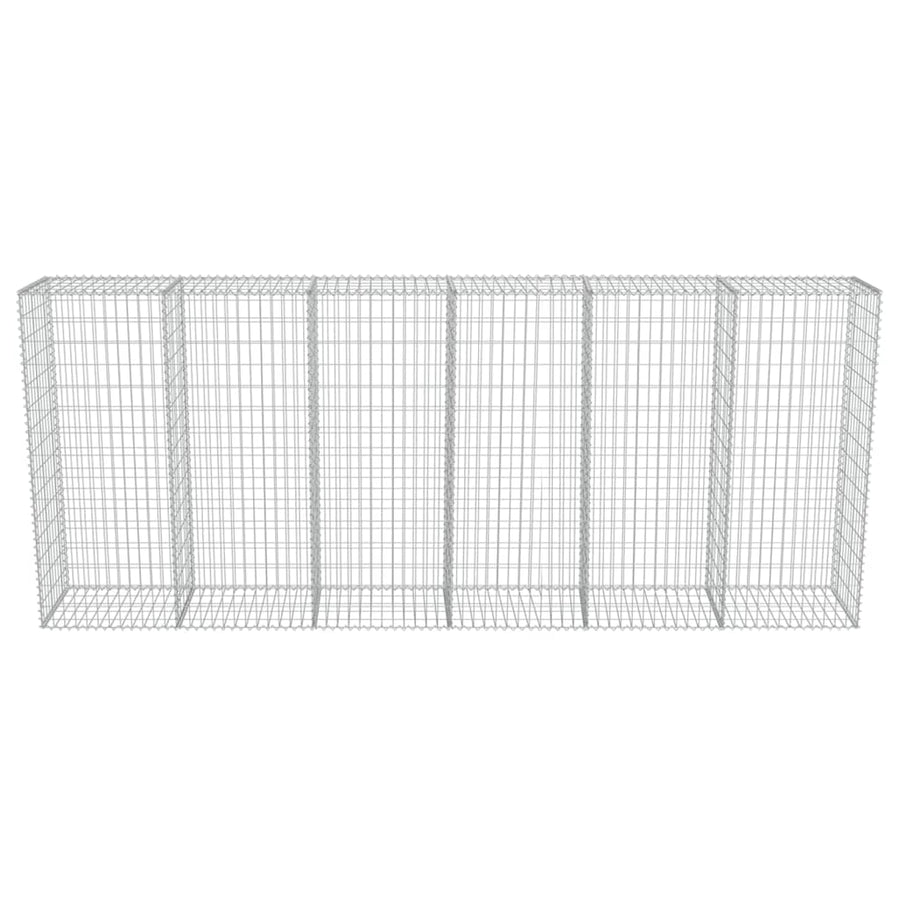 Schanskorfmuur met deksels 300x50x150 cm gegalvaniseerd staal 300 x 50 x 150 cm