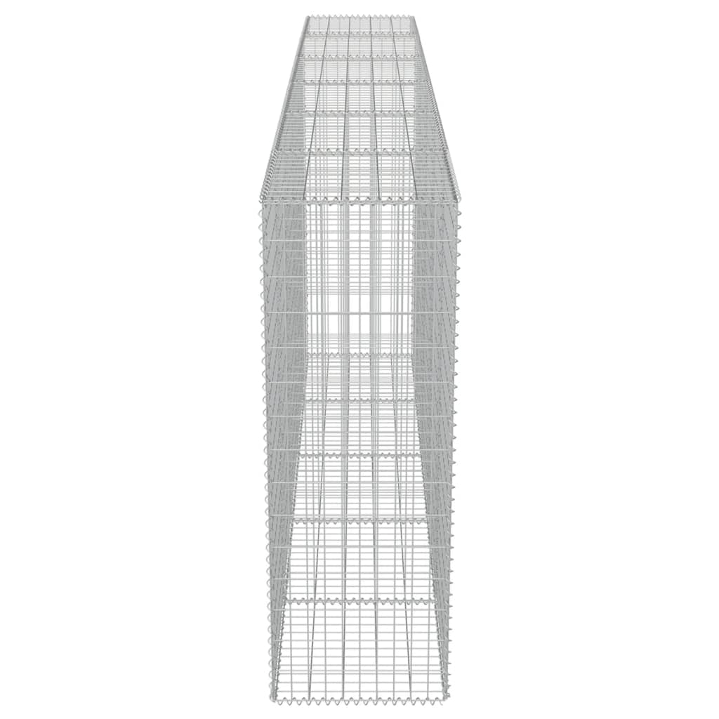 Schanskorfmuur met deksels 300x50x150 cm gegalvaniseerd staal 300 x 50 x 150 cm