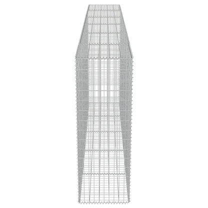 Schanskorfmuur met deksels 300x50x150 cm gegalvaniseerd staal 300 x 50 x 150 cm