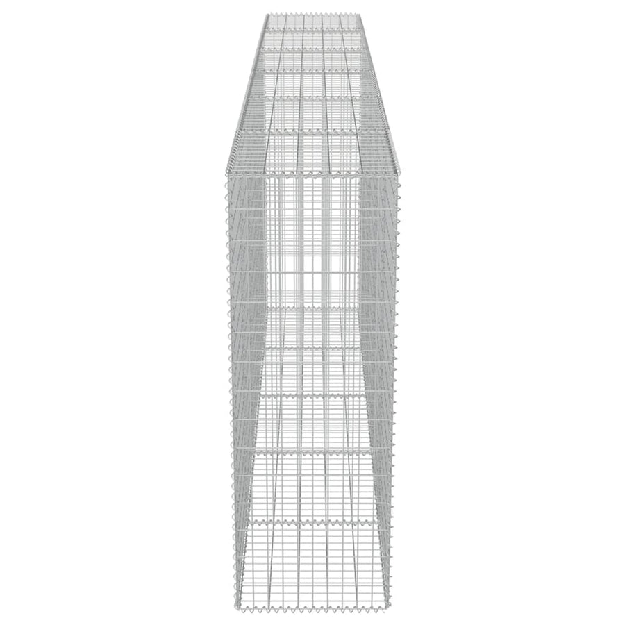 Schanskorfmuur met deksels 300x50x150 cm gegalvaniseerd staal 300 x 50 x 150 cm