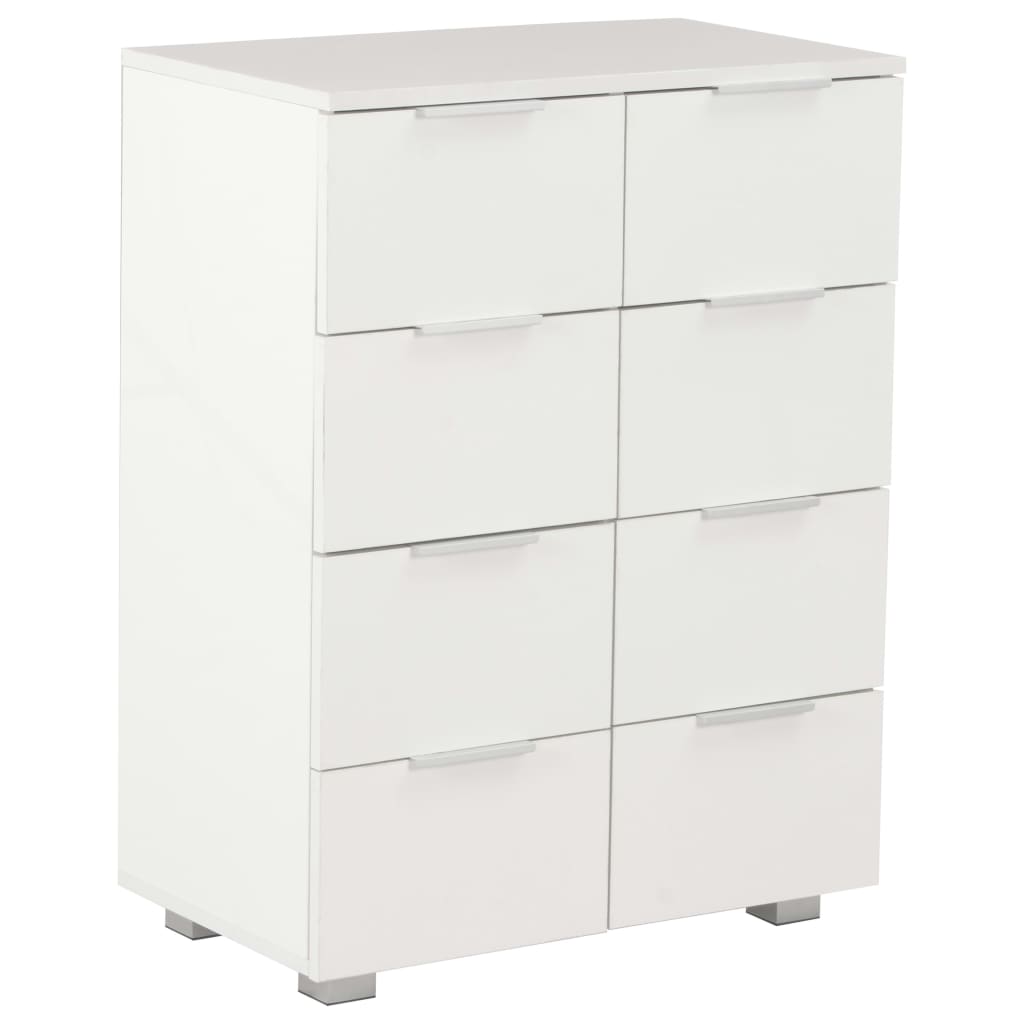 Dressoir 60X35X80 Cm Spaanplaat Hoogglans Wit