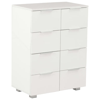 Dressoir 60X35X80 Cm Spaanplaat Hoogglans Wit