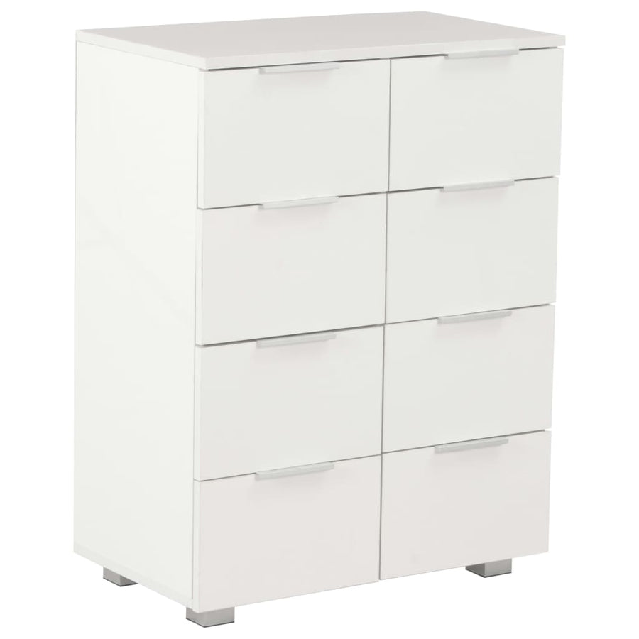 Dressoir 60X35X80 Cm Spaanplaat Hoogglans Wit
