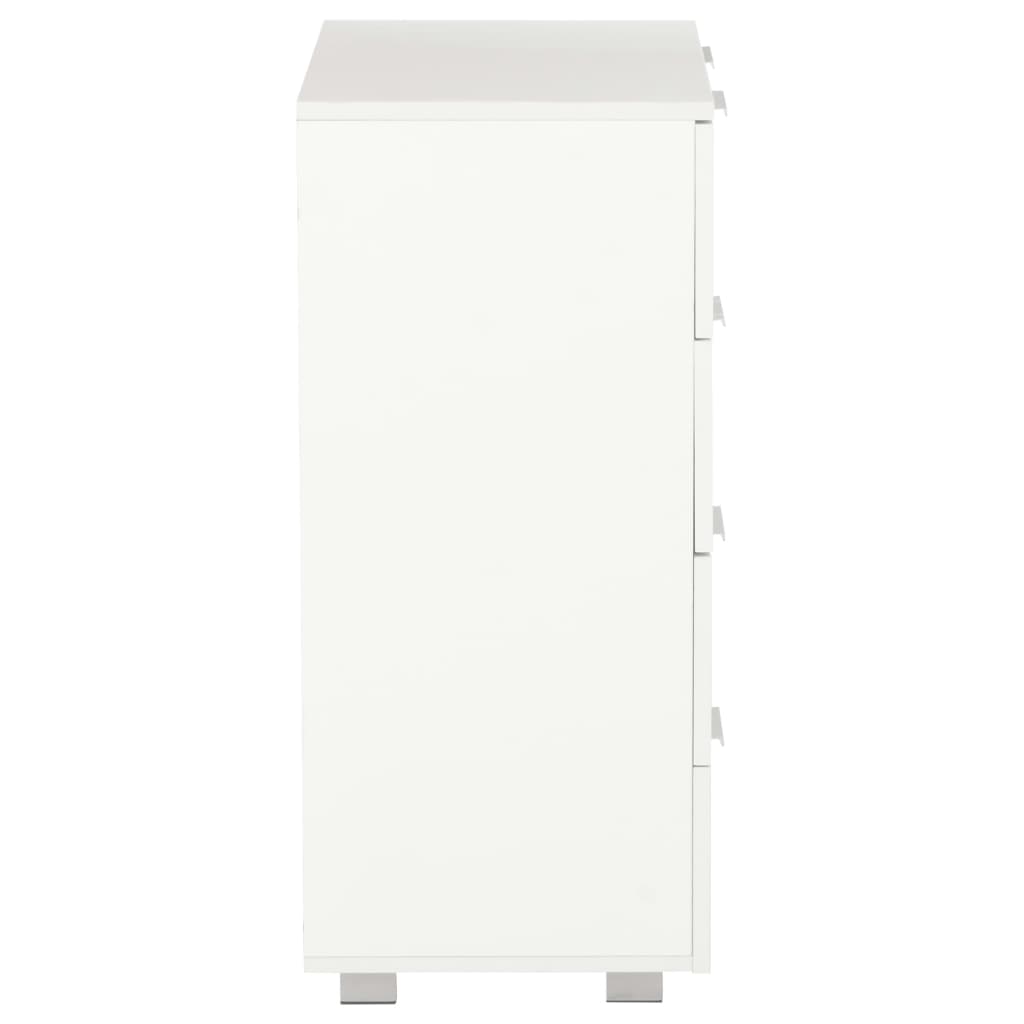 Dressoir 60X35X80 Cm Spaanplaat Hoogglans Wit