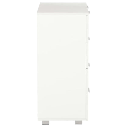 Dressoir 60X35X80 Cm Spaanplaat Hoogglans Wit
