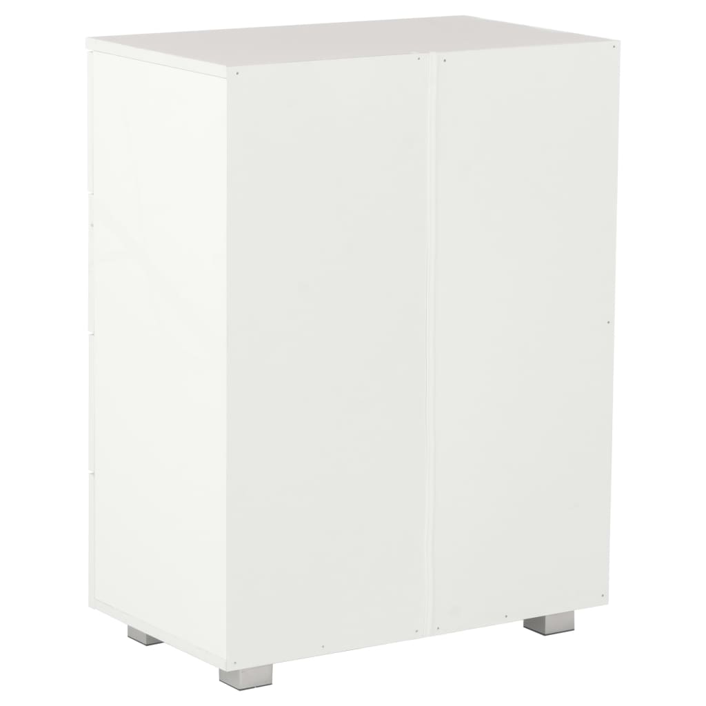 Dressoir 60X35X80 Cm Spaanplaat Hoogglans Wit