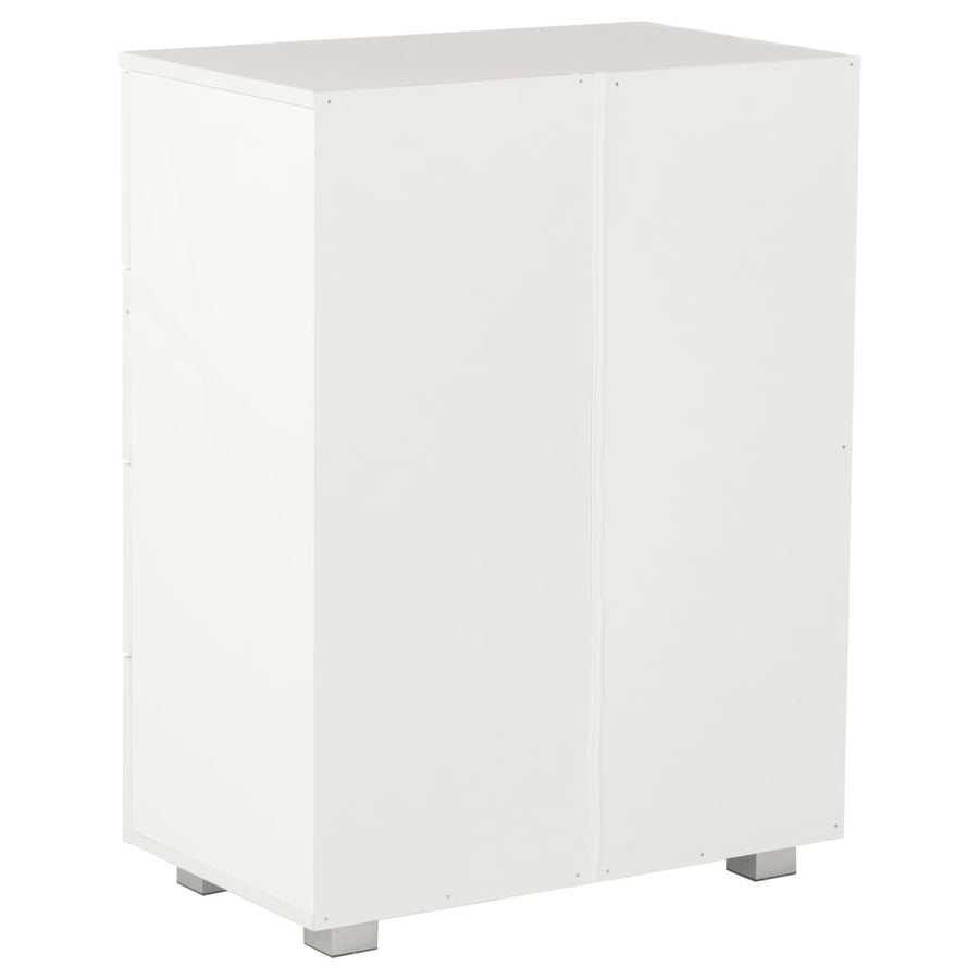 Dressoir 60X35X80 Cm Spaanplaat Hoogglans Wit