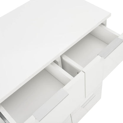 Dressoir 60X35X80 Cm Spaanplaat Hoogglans Wit