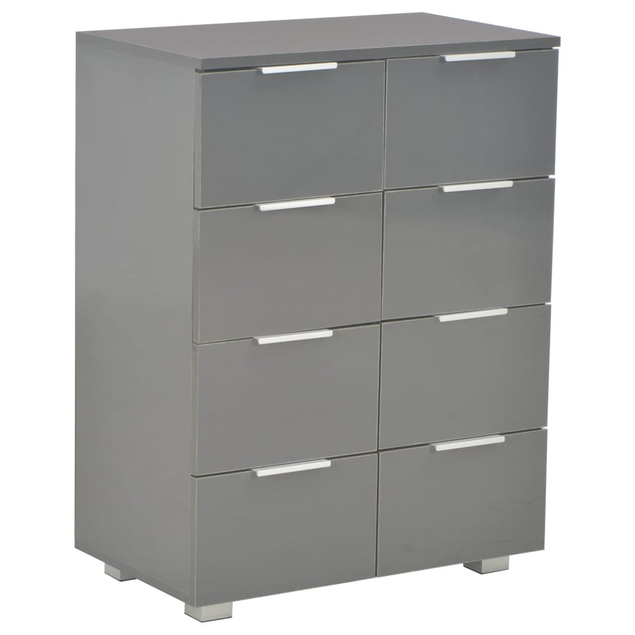 Dressoir 60X35X80 Cm Spaanplaat Hoogglans Grijs