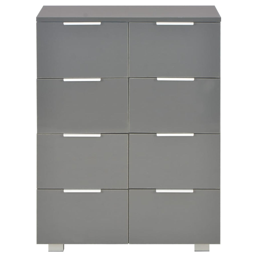 Dressoir 60X35X80 Cm Spaanplaat Hoogglans Grijs