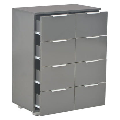 Dressoir 60X35X80 Cm Spaanplaat Hoogglans Grijs
