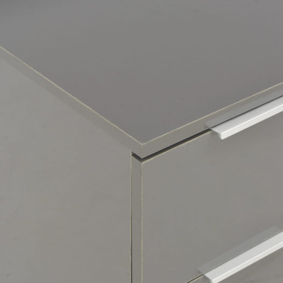 Dressoir 60X35X80 Cm Spaanplaat Hoogglans Grijs