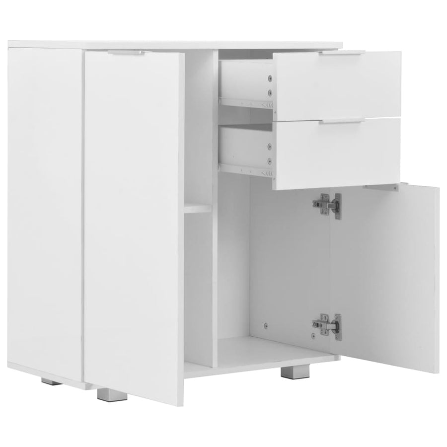 Dressoir 7X35X80 Cm Spaanplaat Hoogglans Wit
