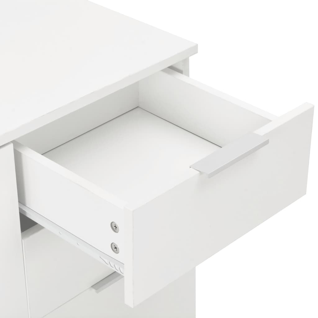 Dressoir 7X35X80 Cm Spaanplaat Hoogglans Wit