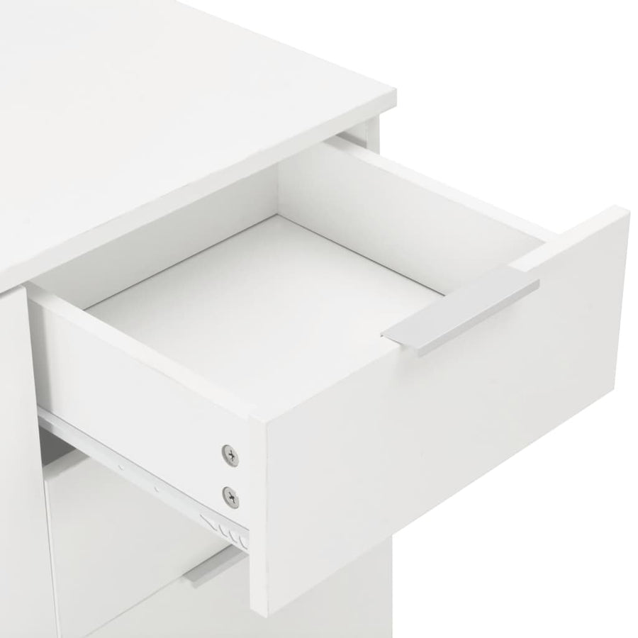 Dressoir 7X35X80 Cm Spaanplaat Hoogglans Wit