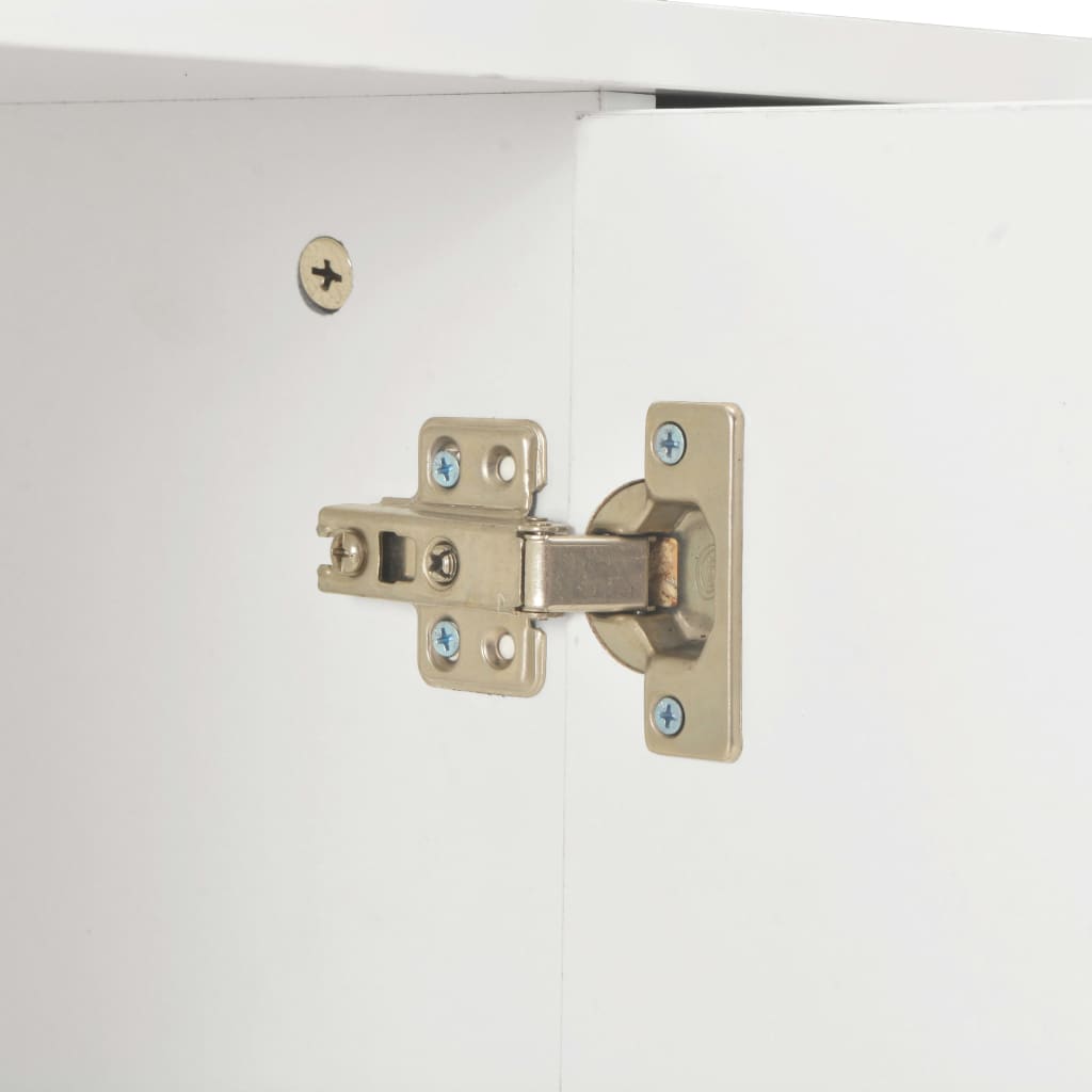 Dressoir 7X35X80 Cm Spaanplaat Hoogglans Wit