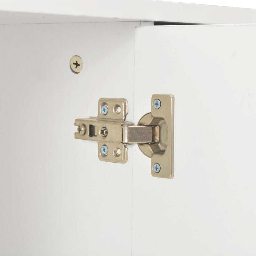 Dressoir 7X35X80 Cm Spaanplaat Hoogglans Wit