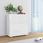 Dressoir 7X35X80 Cm Spaanplaat Hoogglans Wit