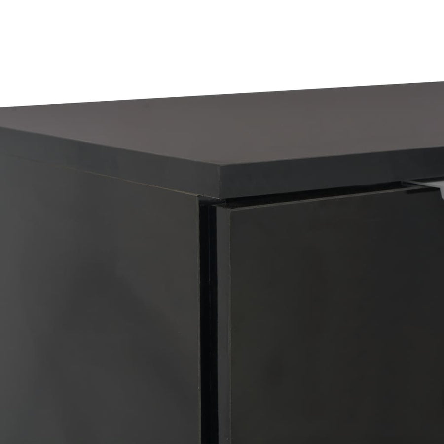 Dressoir 7X35X80 Cm Spaanplaat Hoogglans Zwart