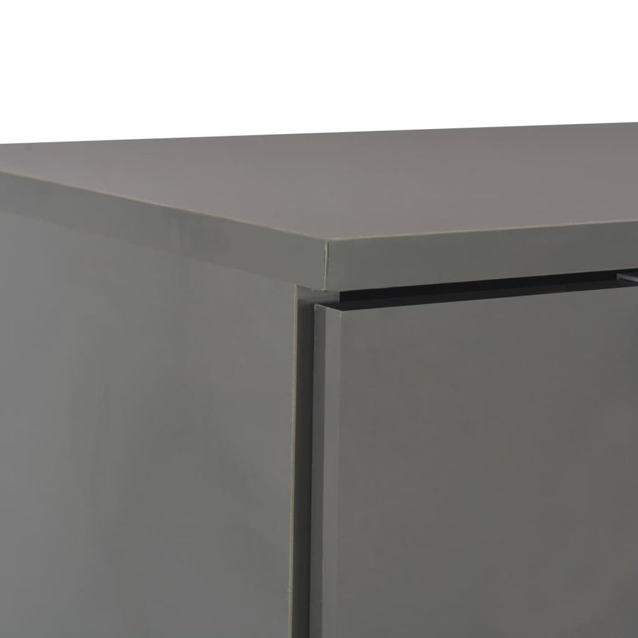 Dressoir 7X35X80 Cm Spaanplaat Hoogglans Grijs