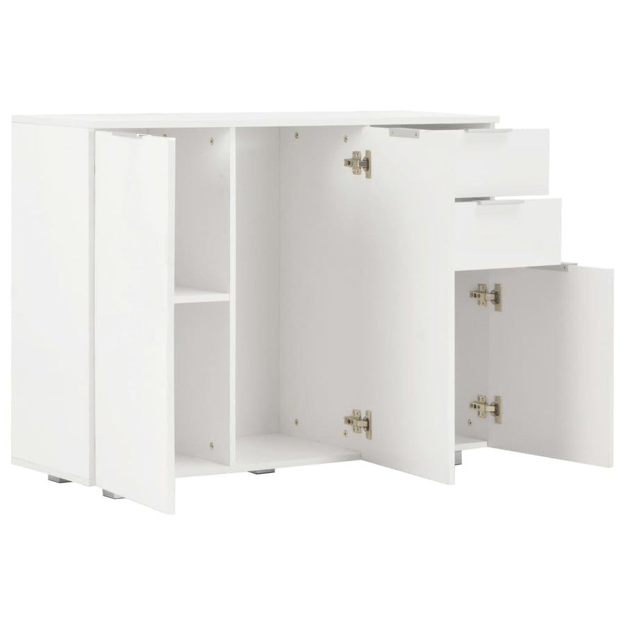 Dressoir 07X35X80,5 Cm Hoogglans Wit