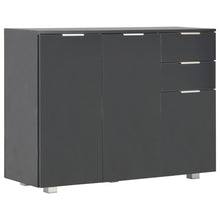 Dressoir 07X35X80,5 Cm Hoogglans Zwart