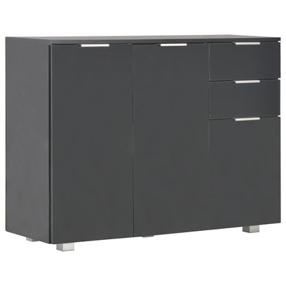 Dressoir 07X35X80,5 Cm Hoogglans Zwart
