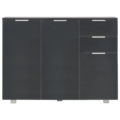 Dressoir 07X35X80,5 Cm Hoogglans Zwart