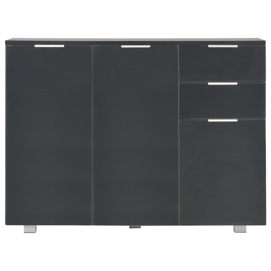 Dressoir 07X35X80,5 Cm Hoogglans Zwart