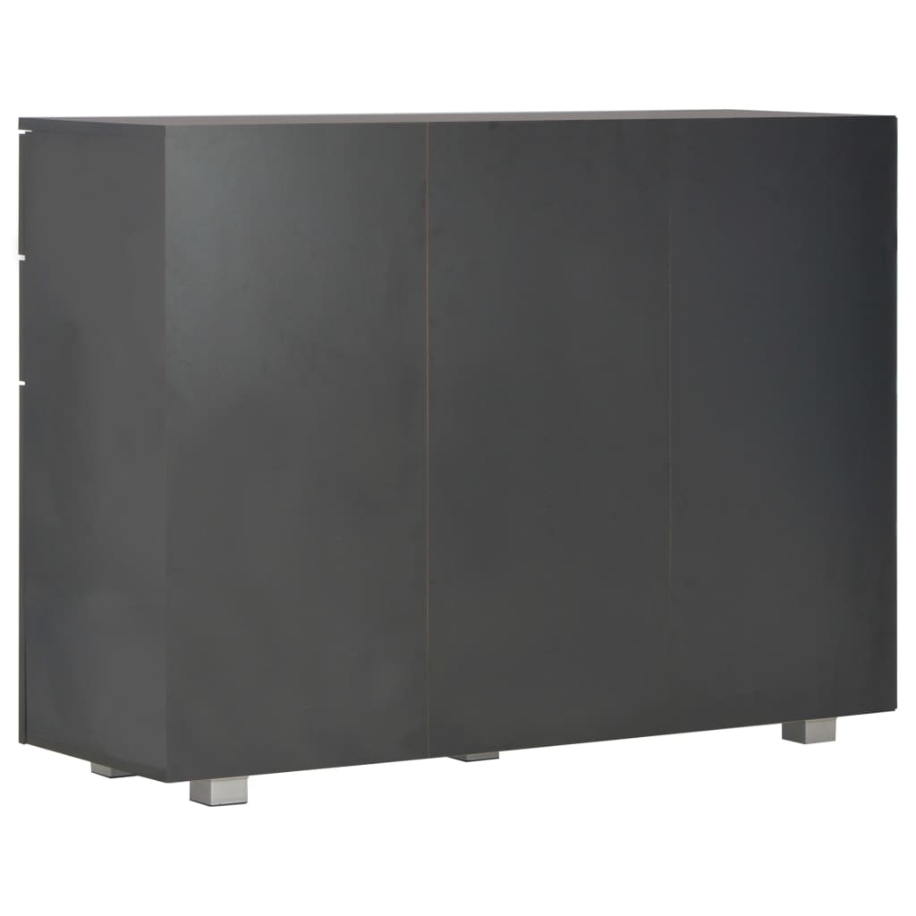 Dressoir 07X35X80,5 Cm Hoogglans Zwart