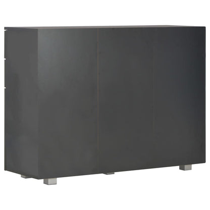 Dressoir 07X35X80,5 Cm Hoogglans Zwart