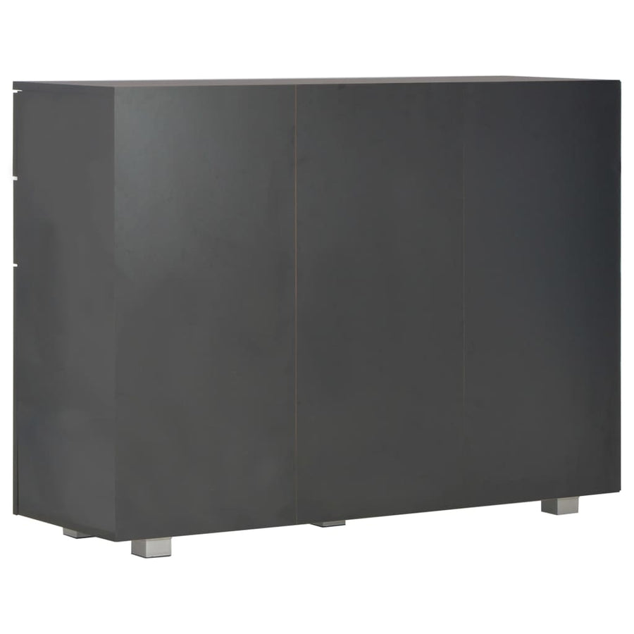 Dressoir 07X35X80,5 Cm Hoogglans Zwart