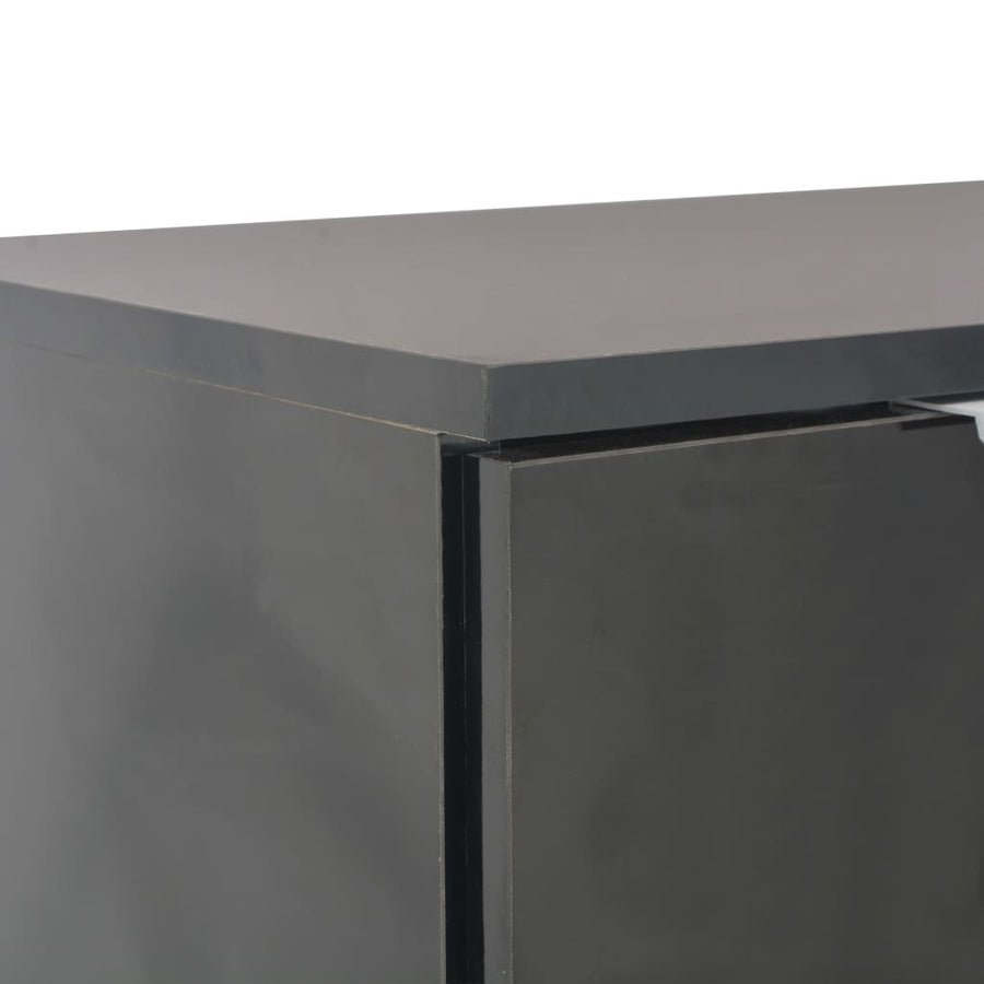 Dressoir 07X35X80,5 Cm Hoogglans Zwart
