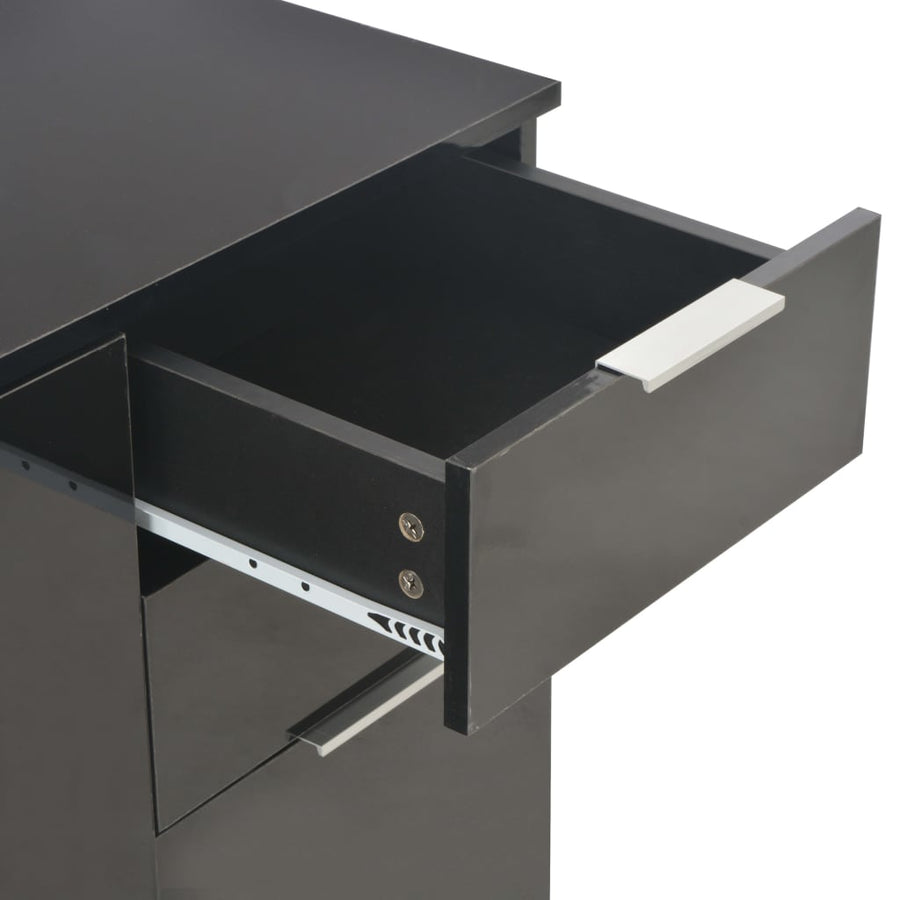 Dressoir 07X35X80,5 Cm Hoogglans Zwart