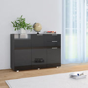 Sideboard 107x35x80.5 cm high-gloss black