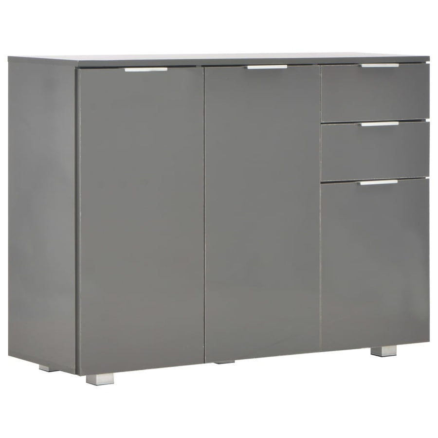 Dressoir 07X35X80,5 Cm Hoogglans Grijs