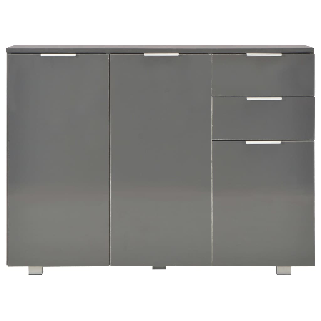 Dressoir 07X35X80,5 Cm Hoogglans Grijs