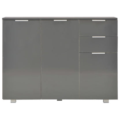 Dressoir 07X35X80,5 Cm Hoogglans Grijs